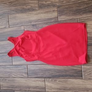 LULUS RED STRAPPY BACK DRESS SIZE M
